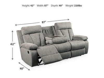 Mitchiner Reclining Sofa with Drop Down Table