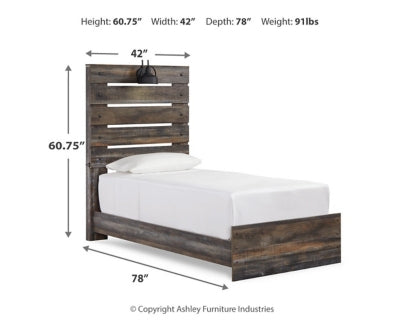 Drystan Twin Panel Bed
