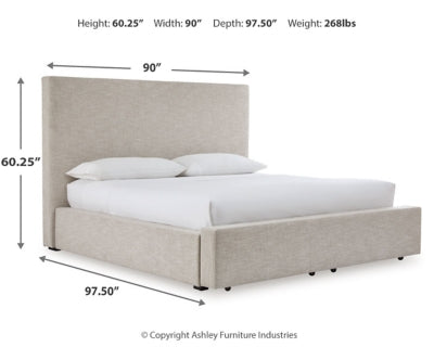 سرير تخزين مبطن من كريستيلاند كاليفورنيا كينج