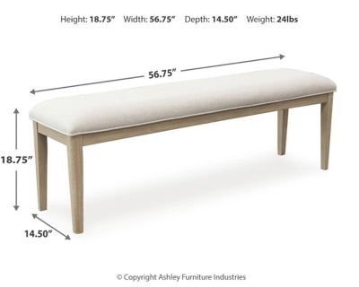 Vallardia 56" Upholstered Dining Bench