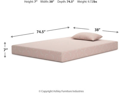 iKidz Coral Twin Mattress and Pillow