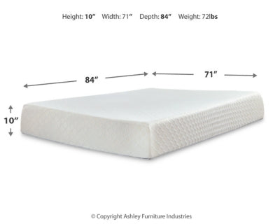10 Inch Chime Memory Foam California King Mattress in a Box