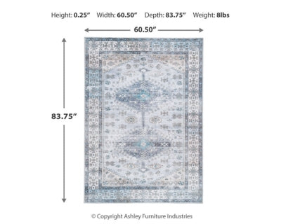 Hebruns 5' x 7' Washable Rug