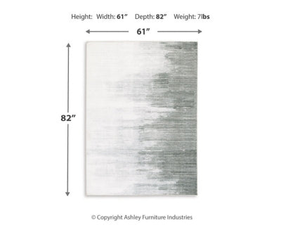 Milset 5'1" x 6'10" Washable Rug