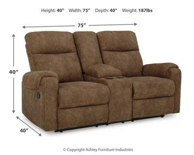 Edenwold Reclining Loveseat with Console