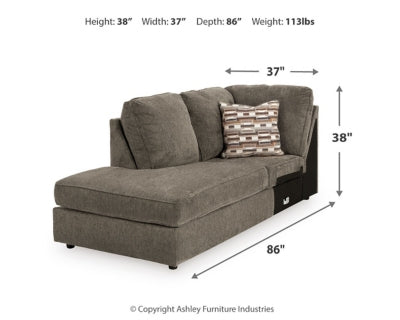 كرسي استرخاء زاوية O'Phannon بذراع يسار مواجه