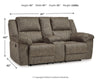 Laresview Reclining Loveseat with Console