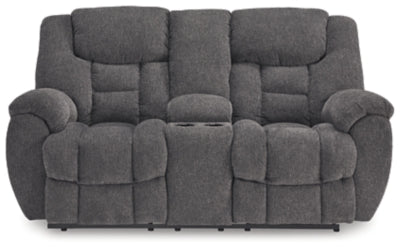 Foreside Reclining Loveseat with Console