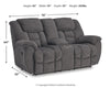 Foreside Reclining Loveseat with Console