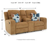 Kanlow Reclining Loveseat with Console