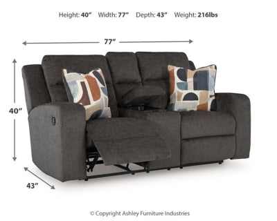 Kanlow Reclining Loveseat with Console