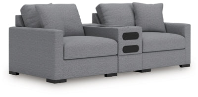 Omaha by Ashley 3-Piece Sectional Loveseat with Audio System