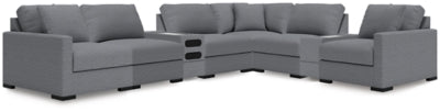Omaha by Ashley 8-Piece Sectional with Audio and Storage Consoles