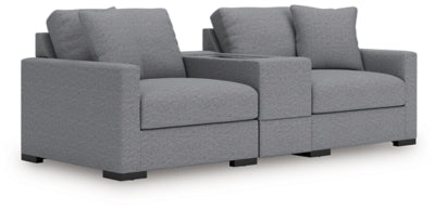 Omaha by Ashley 3-Piece Sectional Loveseat with Storage Console
