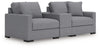 Omaha by Ashley 3-Piece Sectional Loveseat with Storage Console