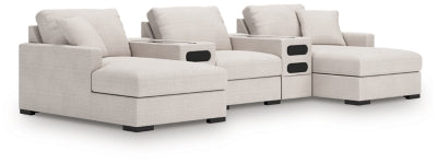 Omaha by Ashley 5-Piece Sectional with Audio System and Chaise