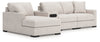 Omaha by Ashley 4-Piece Sectional with Chaise and Audio Console