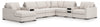 Omaha by Ashley 8-Piece Sectional with Audio System and Chaise