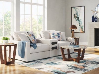 أريكة أوماها باي آشلي المقسمة المكونة من ثلاث قطع مع نظام صوتي