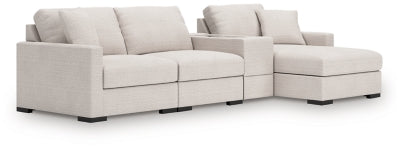 Omaha by Ashley 4-Piece Sectional with Chaise and Storage Console