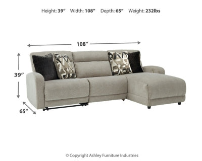Colleyville 3-Piece Power Reclining Sectional with Chaise
