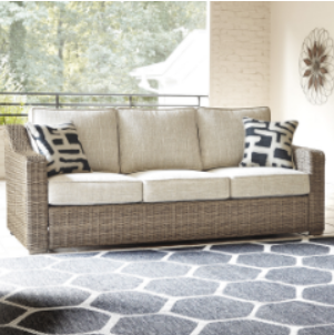 Beachcroft Nuvella Sofa with Coffee and End Table