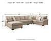 Baceno 4-Piece Sectional with Chaise