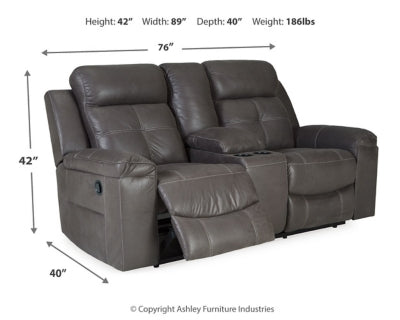 Jesolo Reclining Loveseat with Console