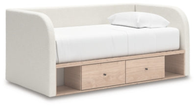 Shapella Twin Upholstered Day Bed with Storage