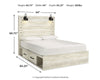 Cambeck Queen Panel Bed with 4 Storage Drawers