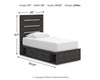 Delmorta Twin Panel Bed with Storage