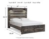 Drystan Queen Panel Bed with 2 Storage Drawers