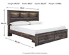 Drystan King Bookcase Bed with 2 Storage Drawers