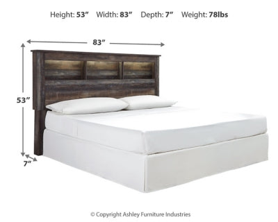 Drystan King/California King Bookcase Headboard