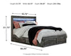 Baystorm Queen Panel Bed with 2 Storage Drawers