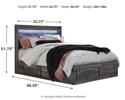 Baystorm Queen Panel Bed with 4 Storage Drawers