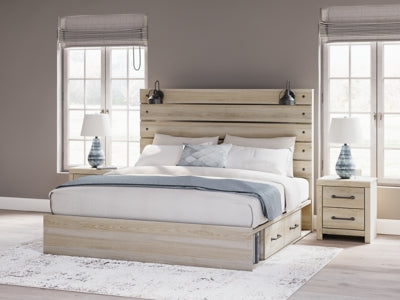 Senbry King Panel Bed with Storage