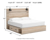 Senbry King Panel Bed with Storage