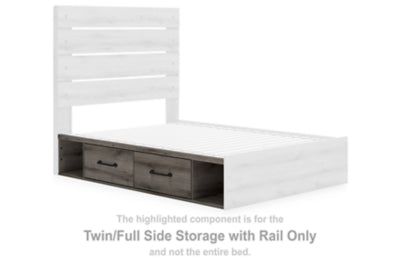 Urbanoore Twin/Full Side Storage with Rail