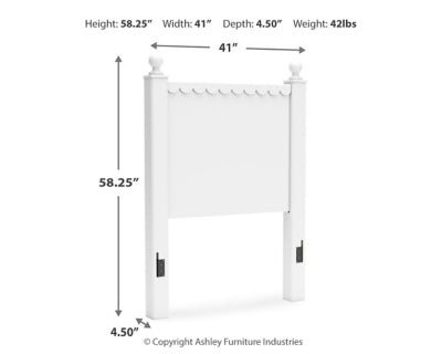 Mollviney Twin Panel Headboard