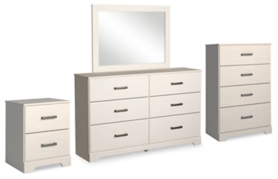 Stelsie Dresser, Mirror, Chest and Nightstand