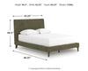 Zadilyn Full Upholstered Bed with Roll Slats