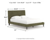Zadilyn Queen Upholstered Bed with Roll Slats