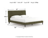 Zadilyn California King Upholstered Bed with Roll Slats
