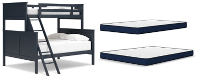 Nextonfort Twin over Full Bunk Bed with Mattresses