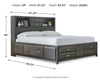 Caitbrook King Storage Bed with 8 Drawers