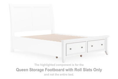 Trulani Queen Storage Footboard with Roll Slats