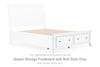 Trulani Queen Storage Footboard with Roll Slats