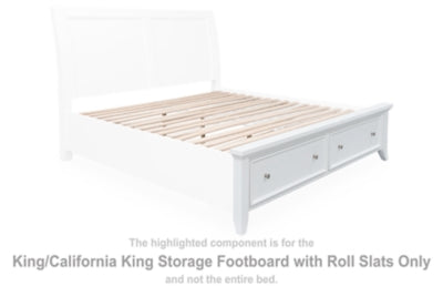 Trulani King/California King Storage Footboard with Roll Slats