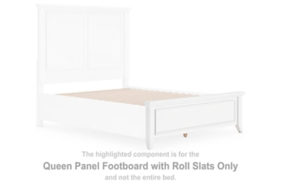 Trulani Queen Panel Footboard with Roll Slats